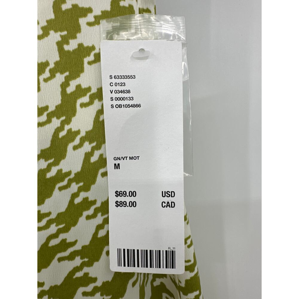Urban Outfitters Wide Leg Palazzo Green Satin Geometric Pants Size Medium NWT - Picture 4 of 8